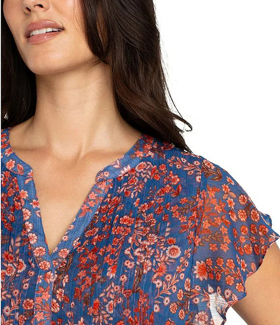 BLUE PNK FLORAL BLS