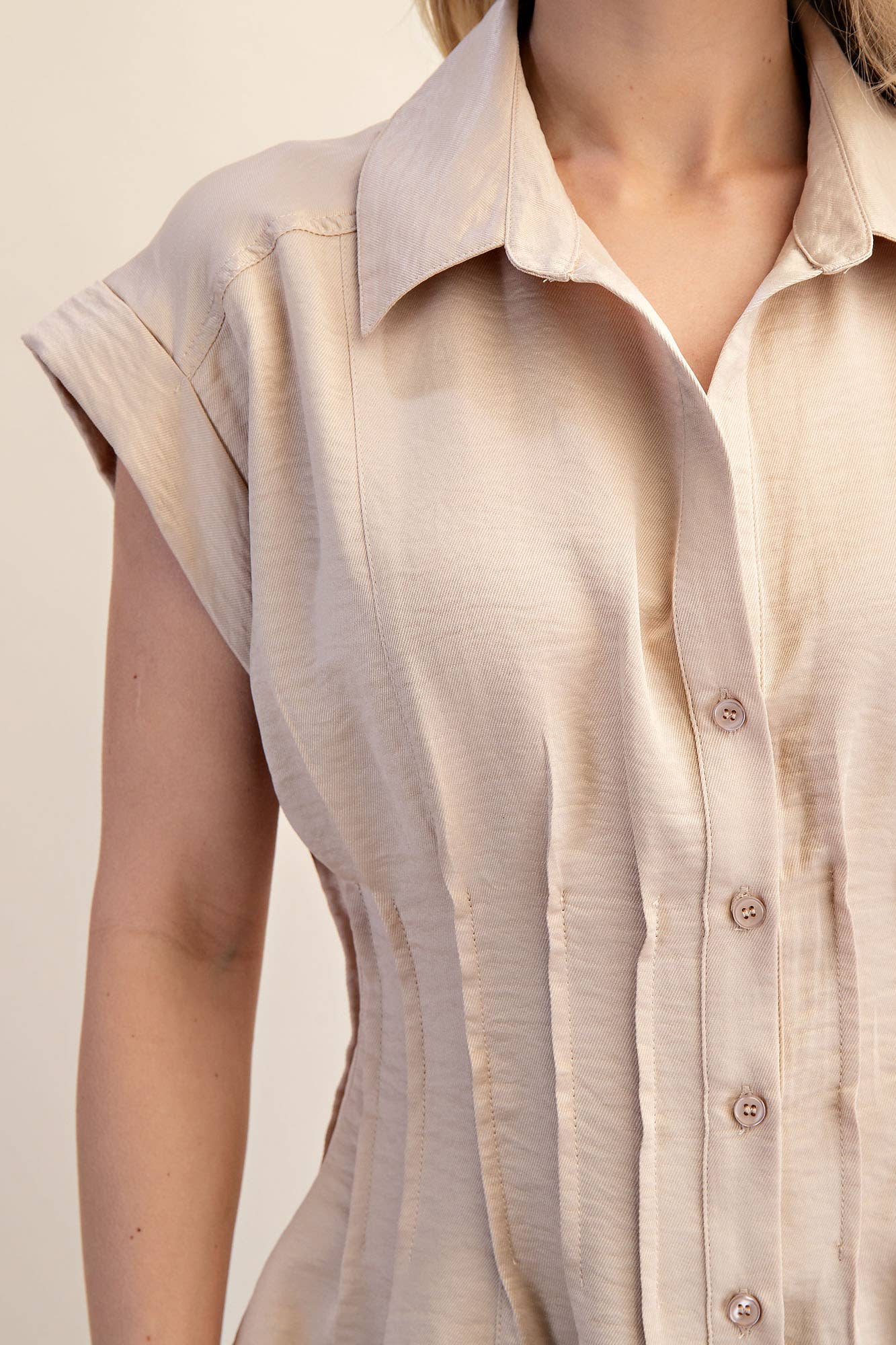 TAUPE CORSET BLOUSE
