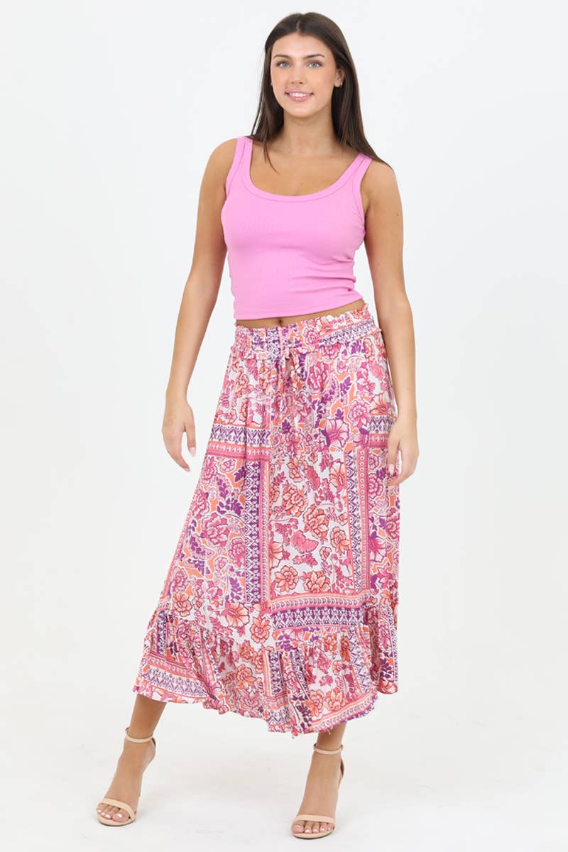 BERRY FLRL MAXI SKRT