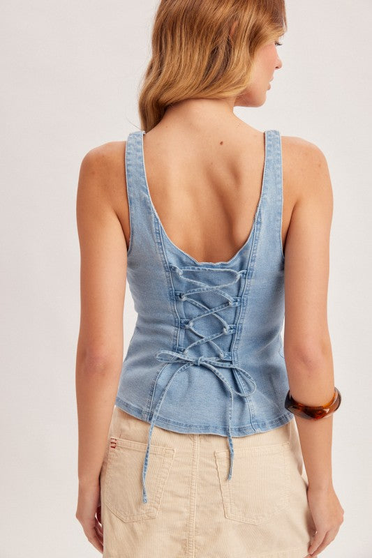 DENIM APRON VEST