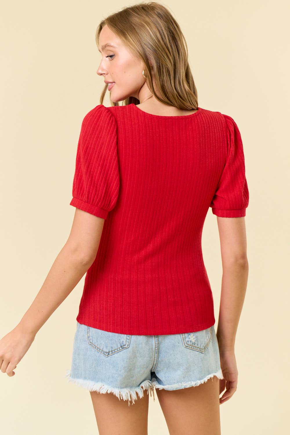 RED TIE FRNT TOP