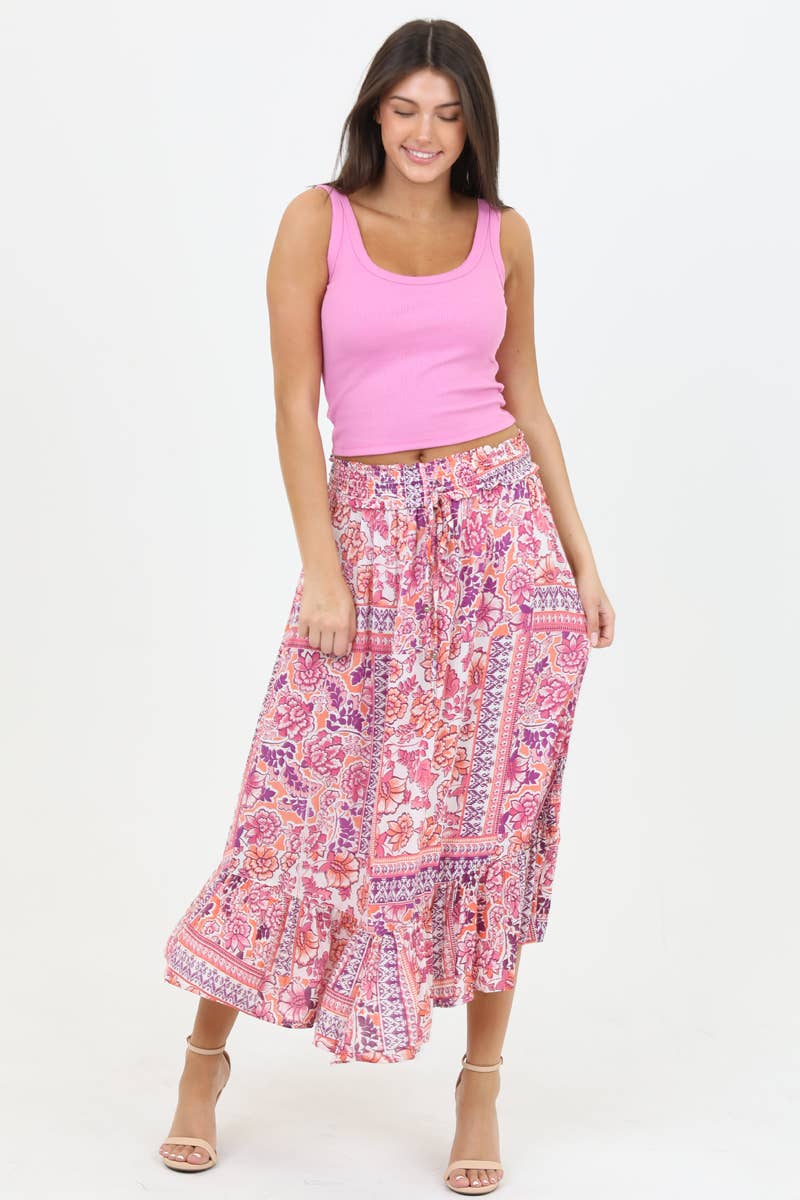 BERRY FLRL MAXI SKRT