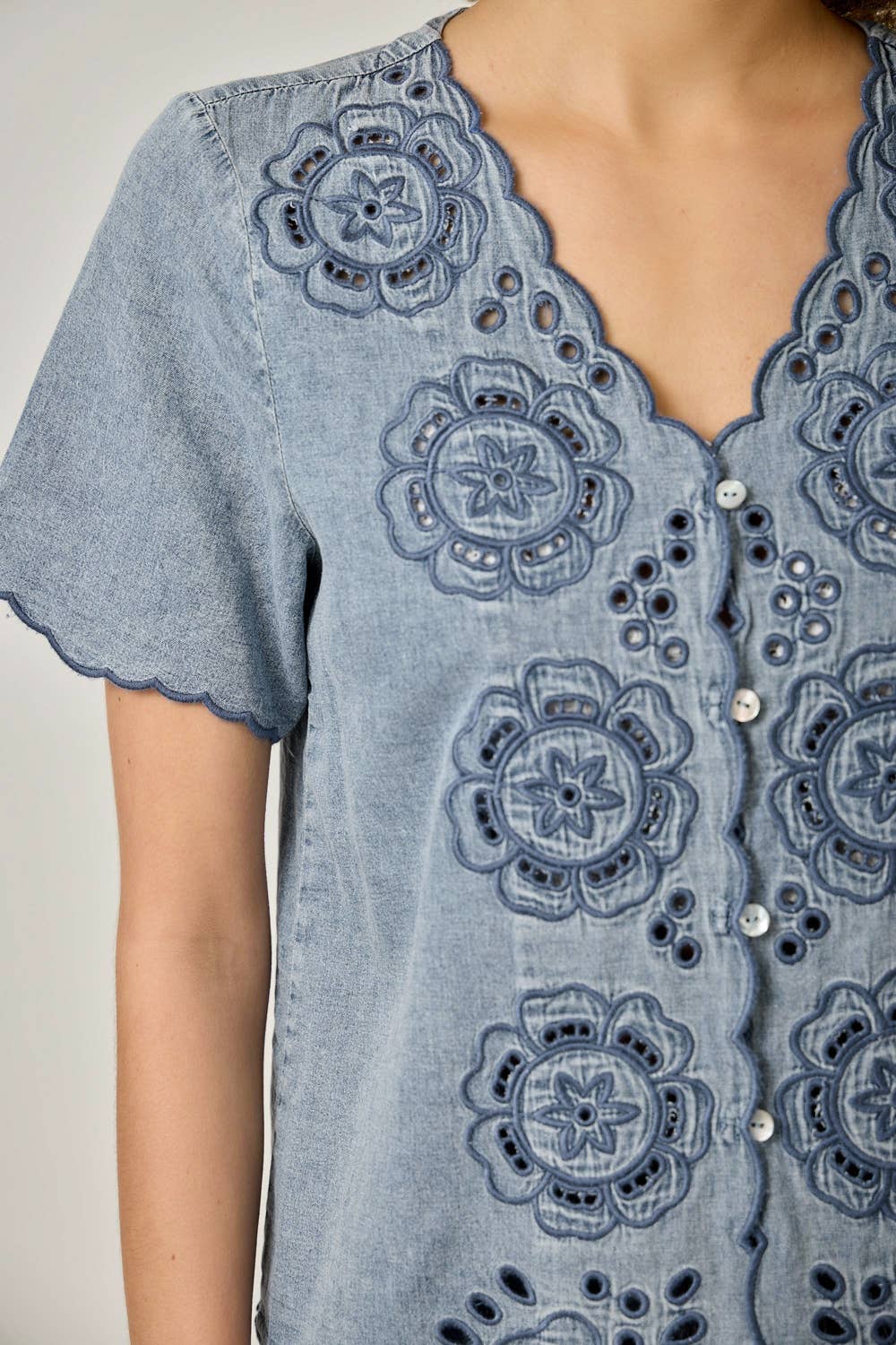 ICE BLU EMB BLOUSE