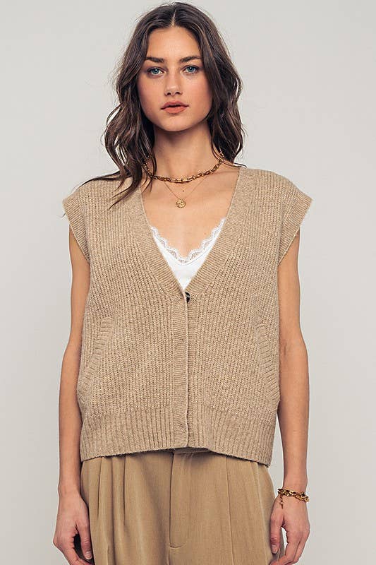 MOCHA SNAP FRNT VEST