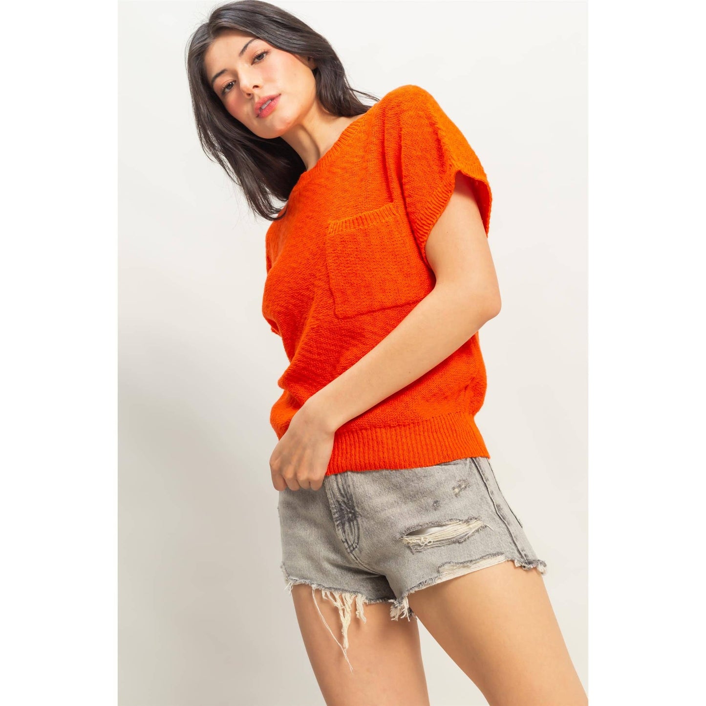 ORANGE FRNT PKT SWTR
