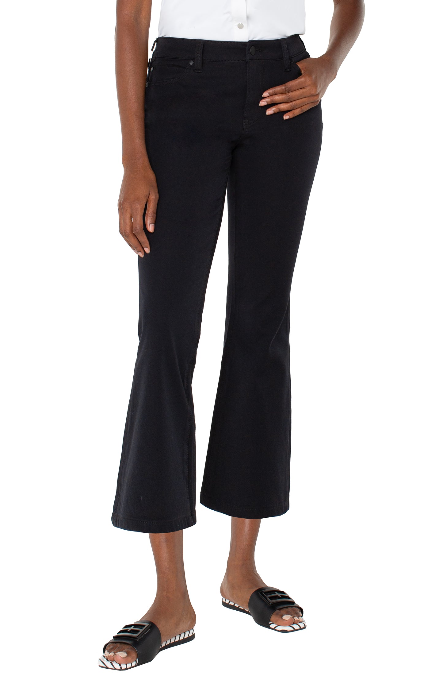 BLACK HANNAH CROP FLR
