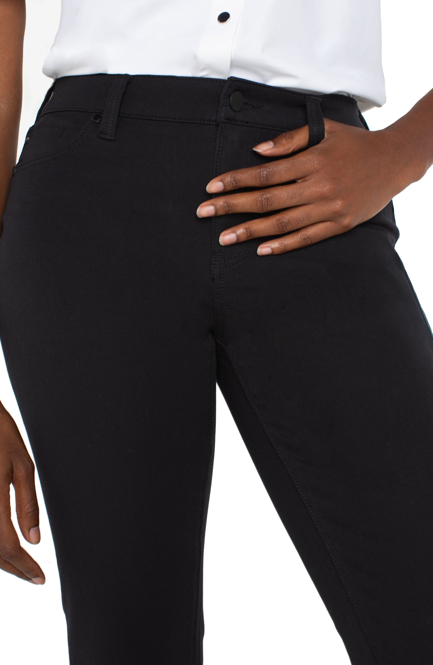 BLACK HANNAH CROP FLR
