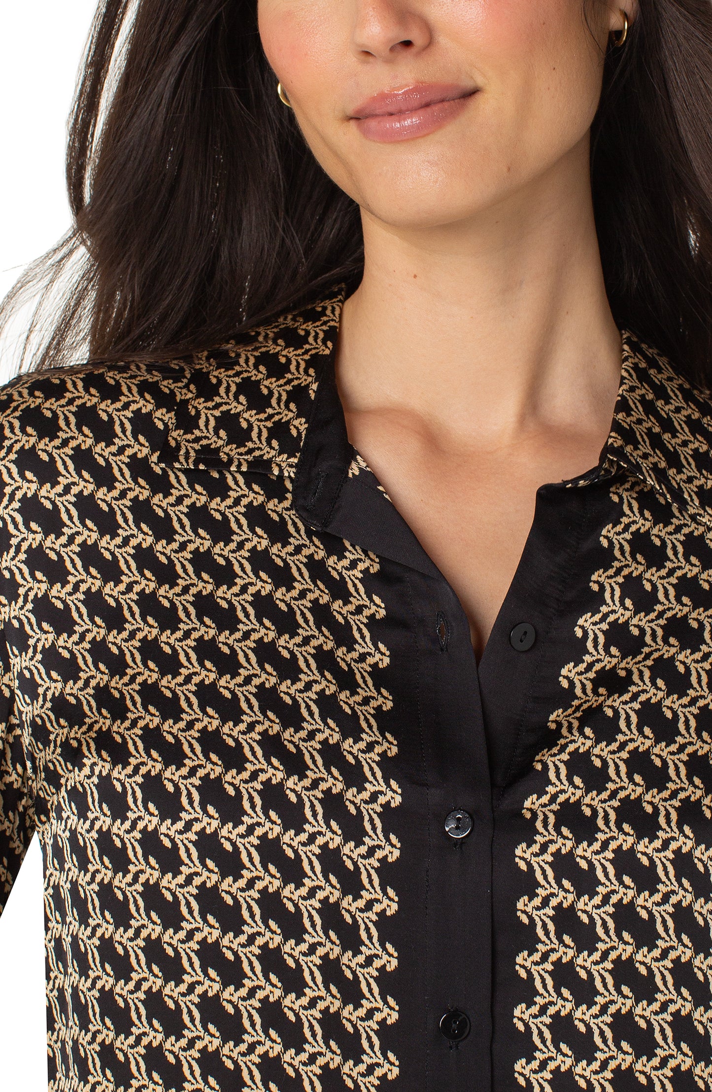 BLK/GOLD BLOUSE