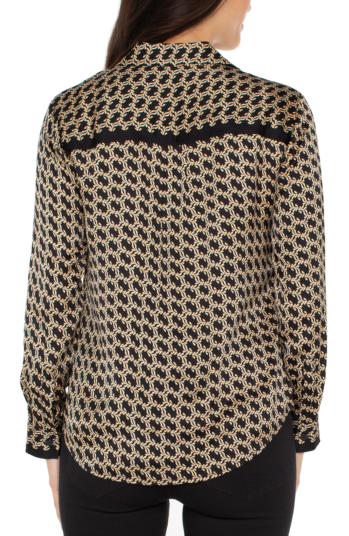 BLK/GOLD BLOUSE