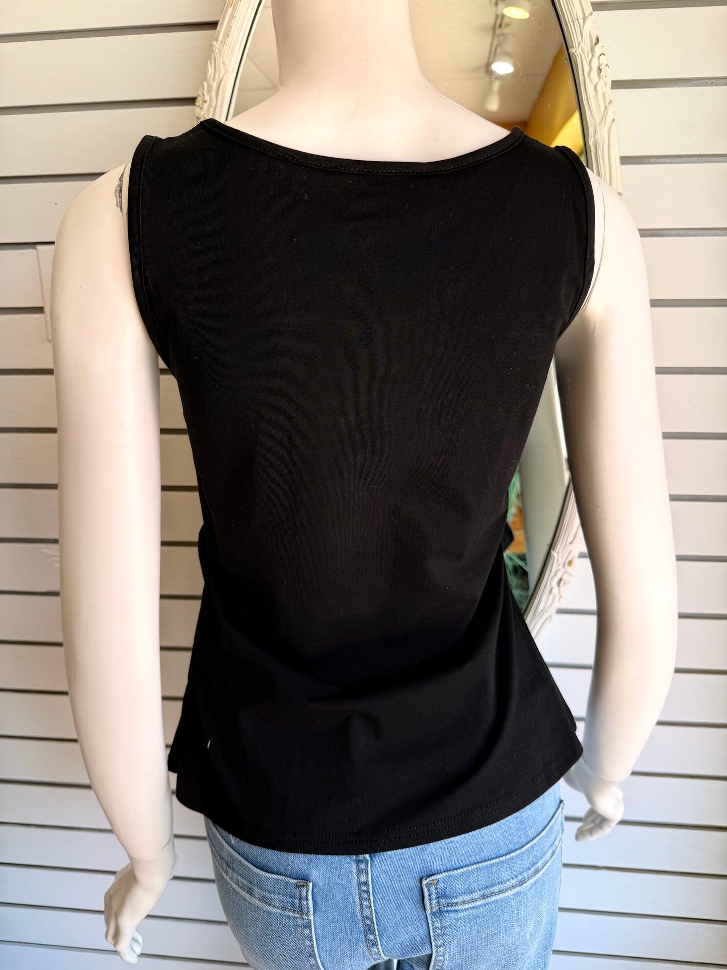 BLK TANK W PEARLS