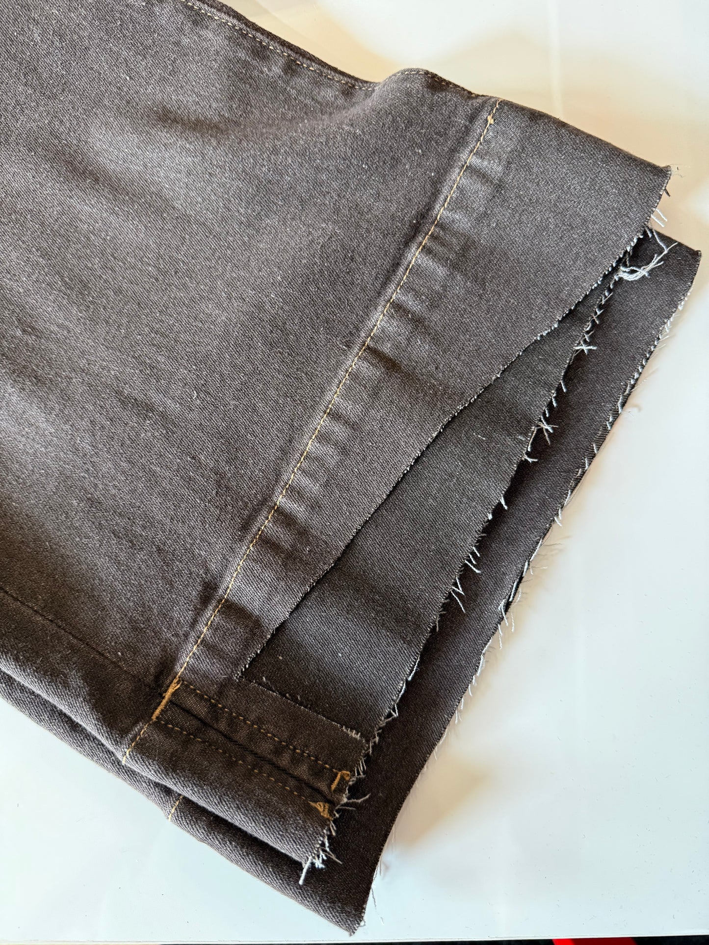 WASHED BRN FLARE JEAN