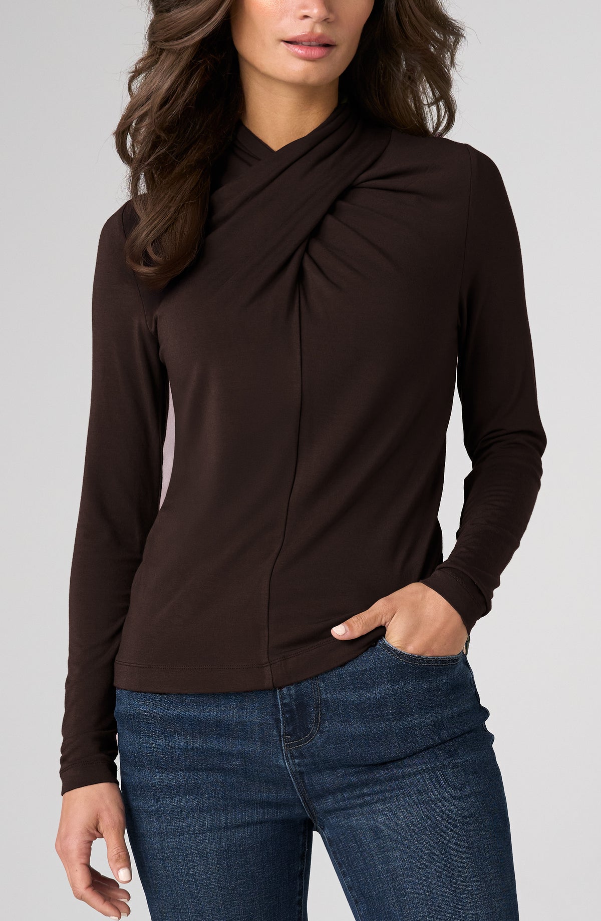 WRAP NK LS TOP