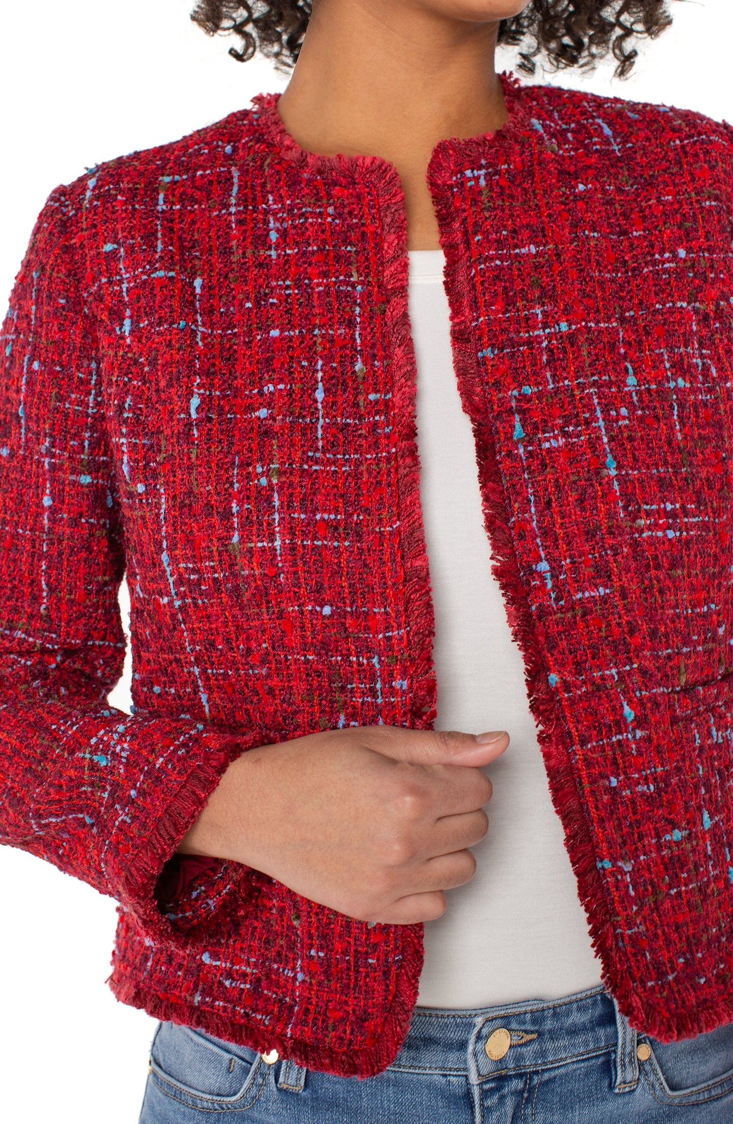 RED BOUCLE JKT