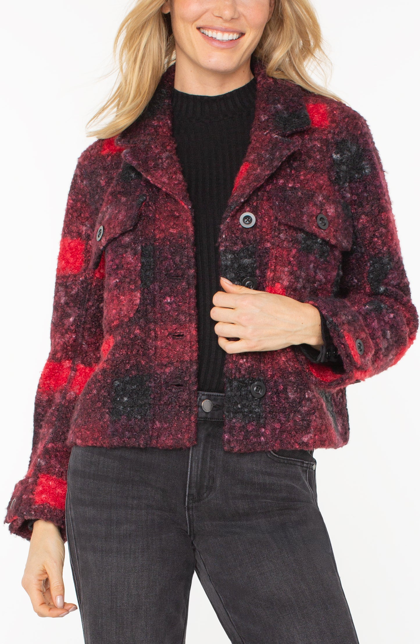 RED PLAID SHACKET