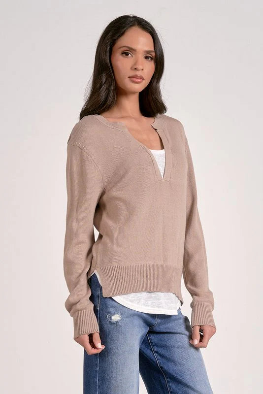 TAUPE/WHT LAYER SWTR