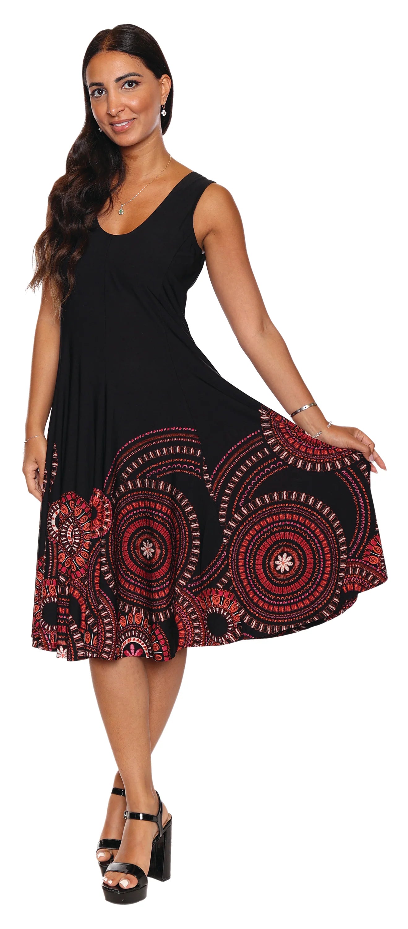 TANK DRESS W CIRCLES