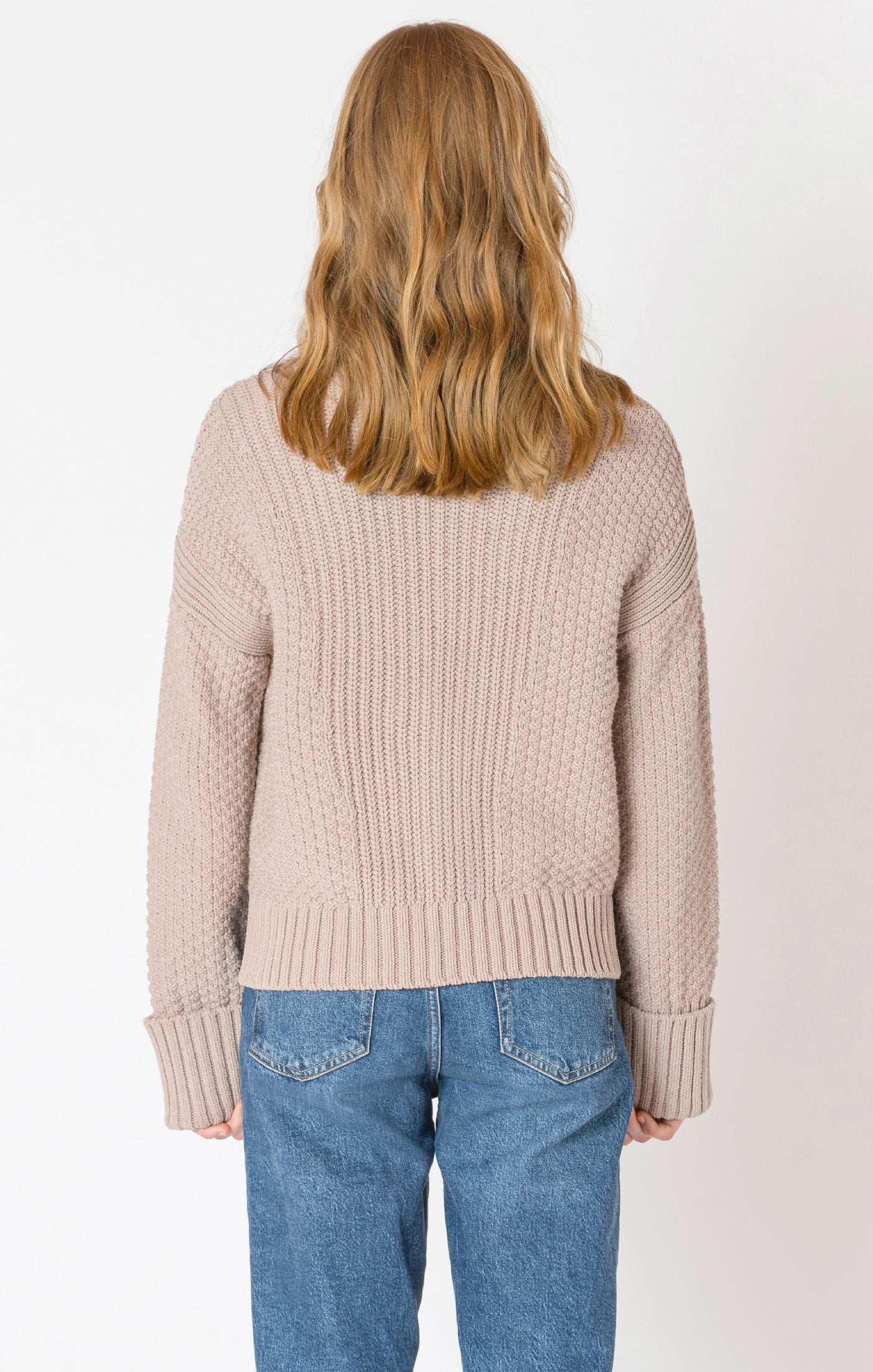 CUFFED TAUPE CARDI