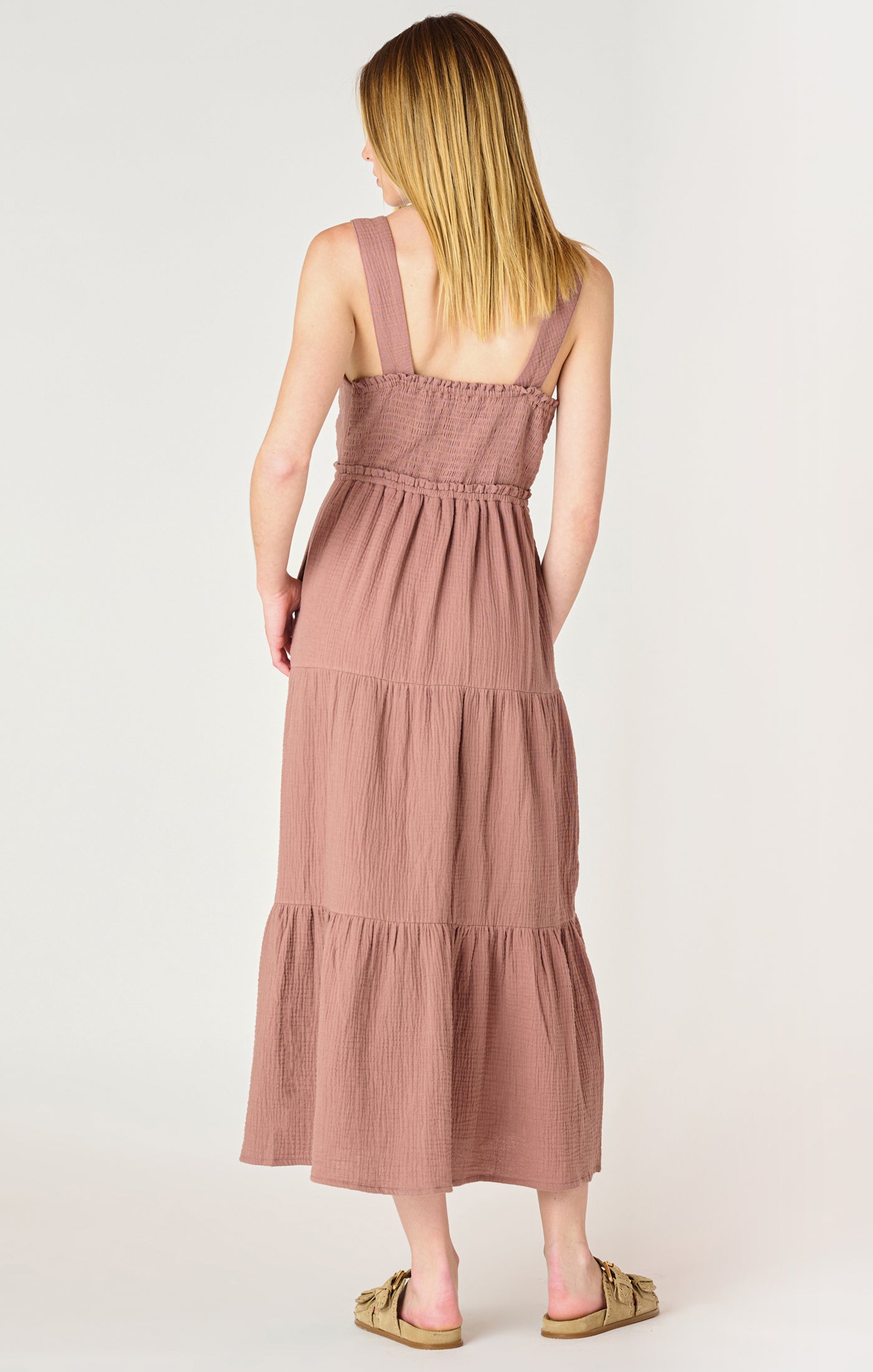 ROSE TAUPE MIDI DRS