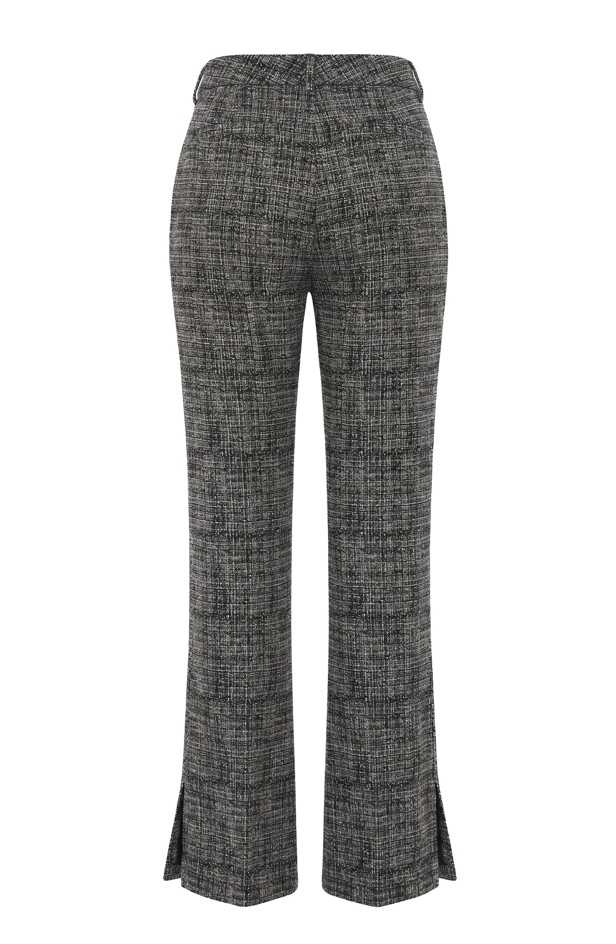 BLK TWEED ANK FLARE