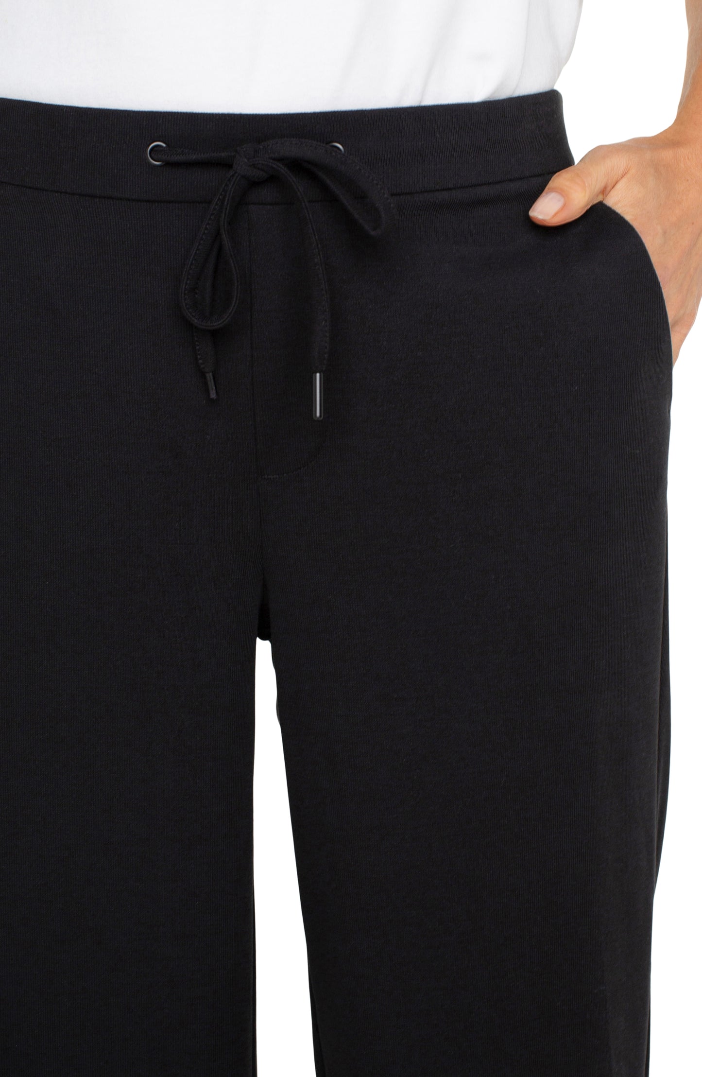 WIDE LEG BLK CROP