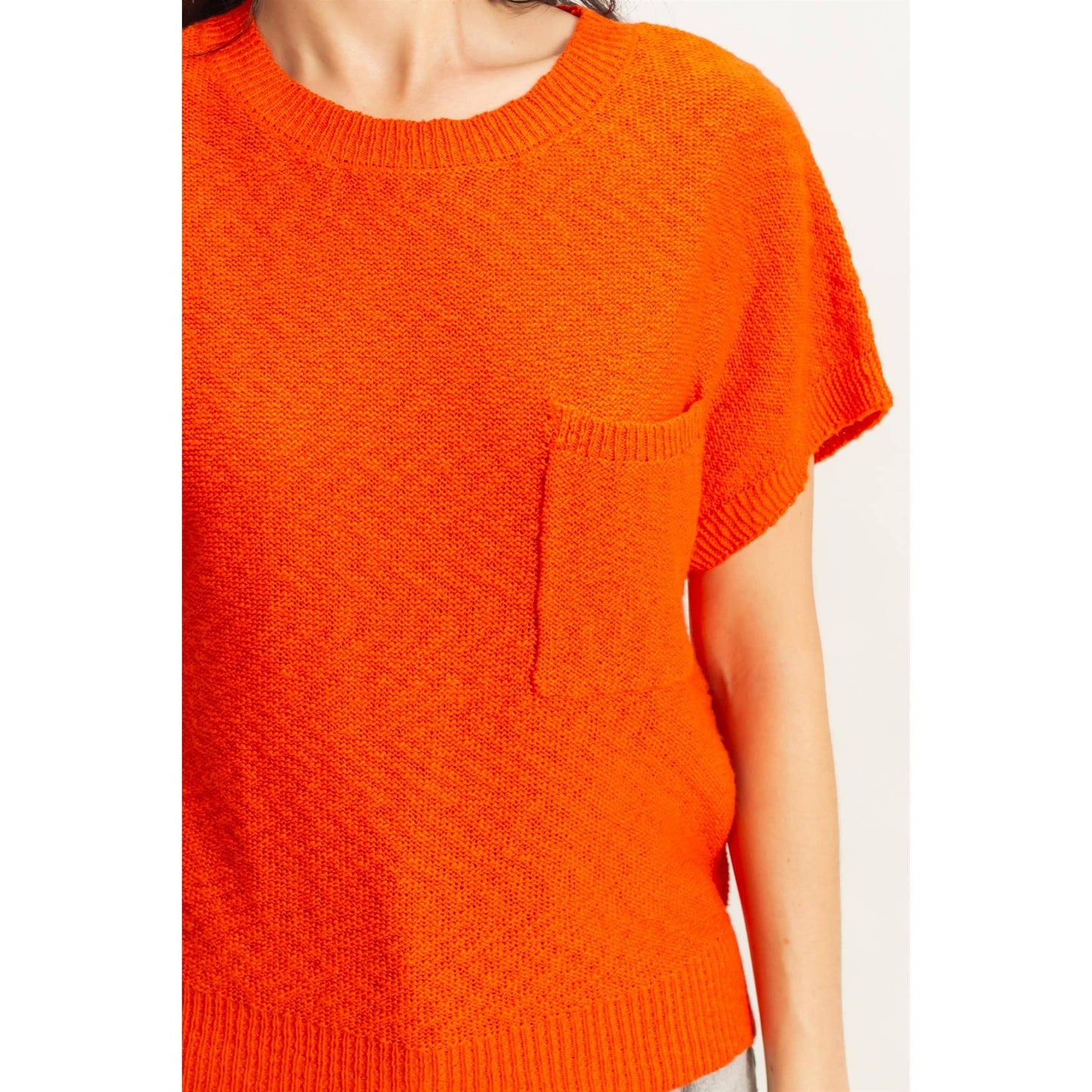 ORANGE FRNT PKT SWTR