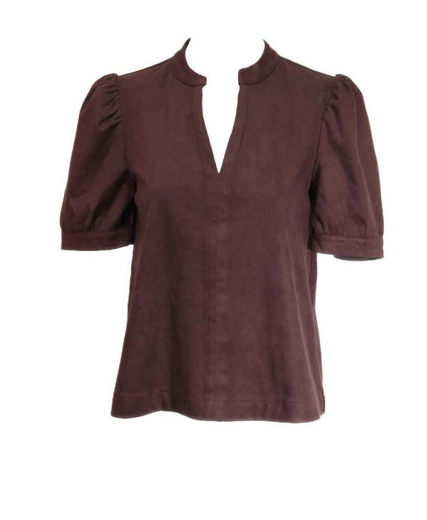 BRN SS SUEDE TOP