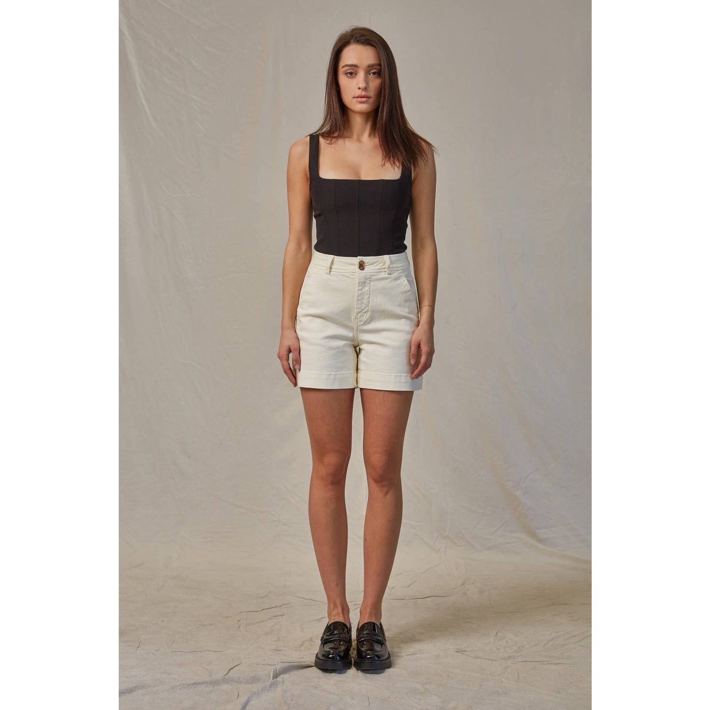 WHT HI RISE SHORTS
