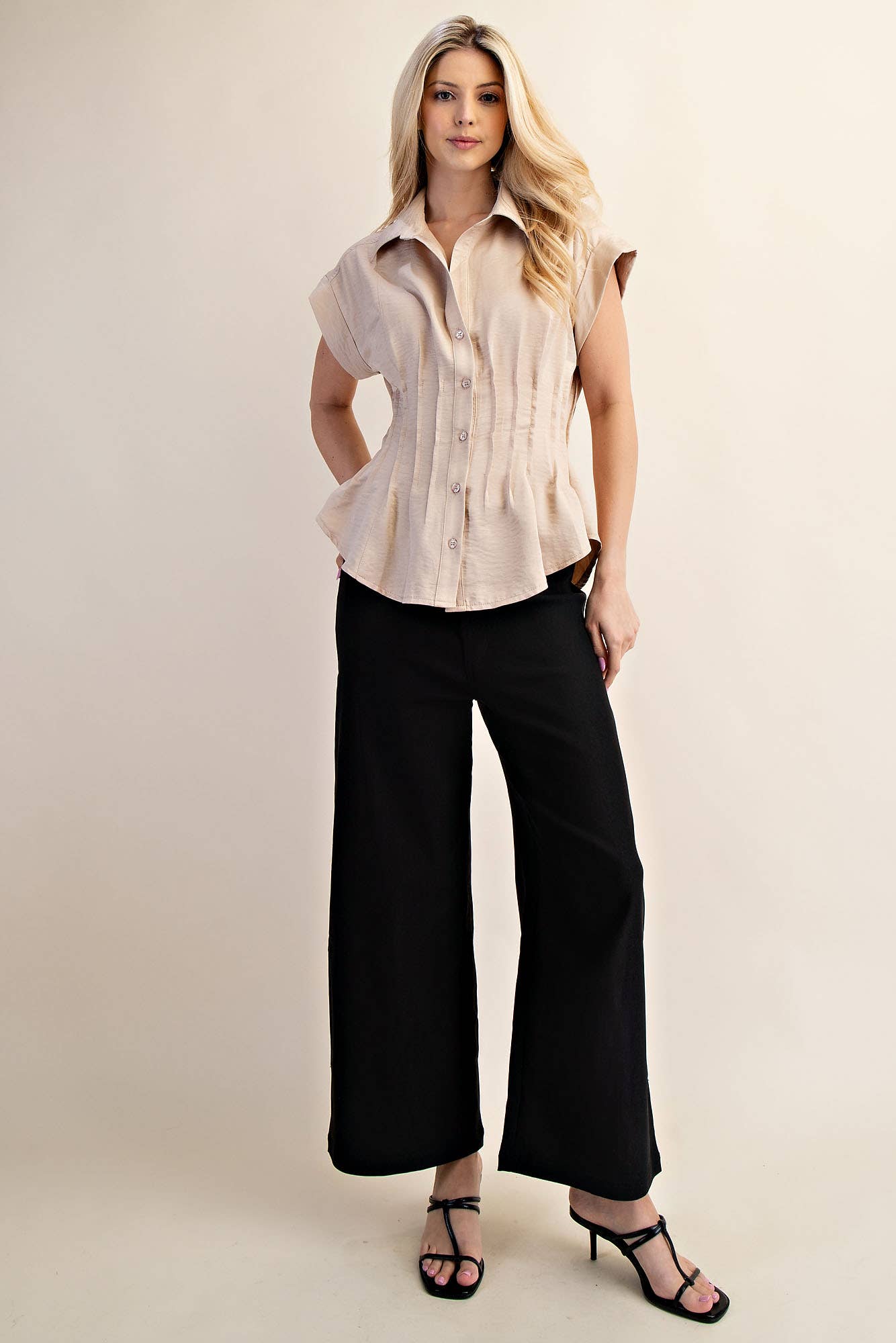 TAUPE CORSET BLOUSE