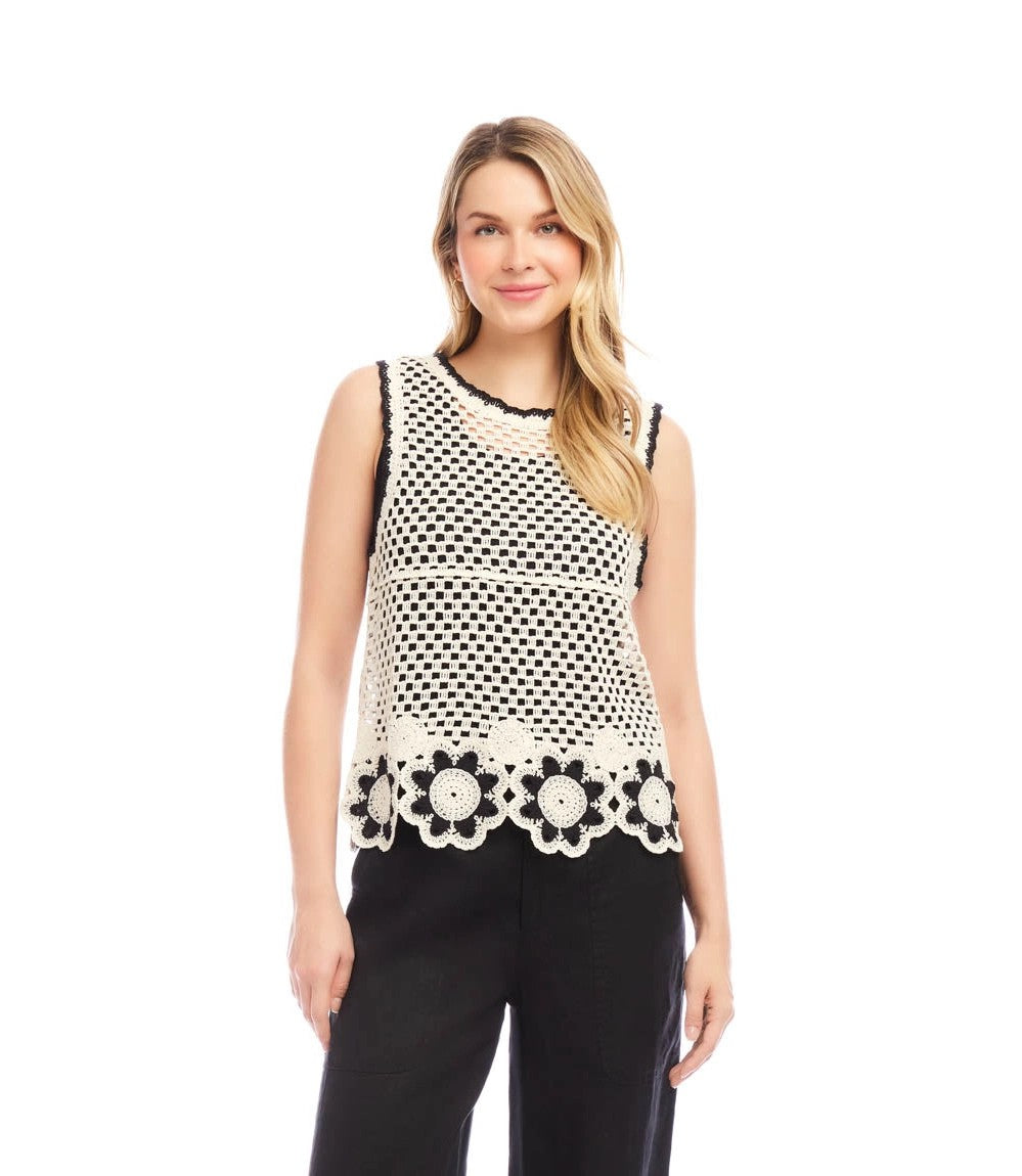 FLOWER CROCHET TANK