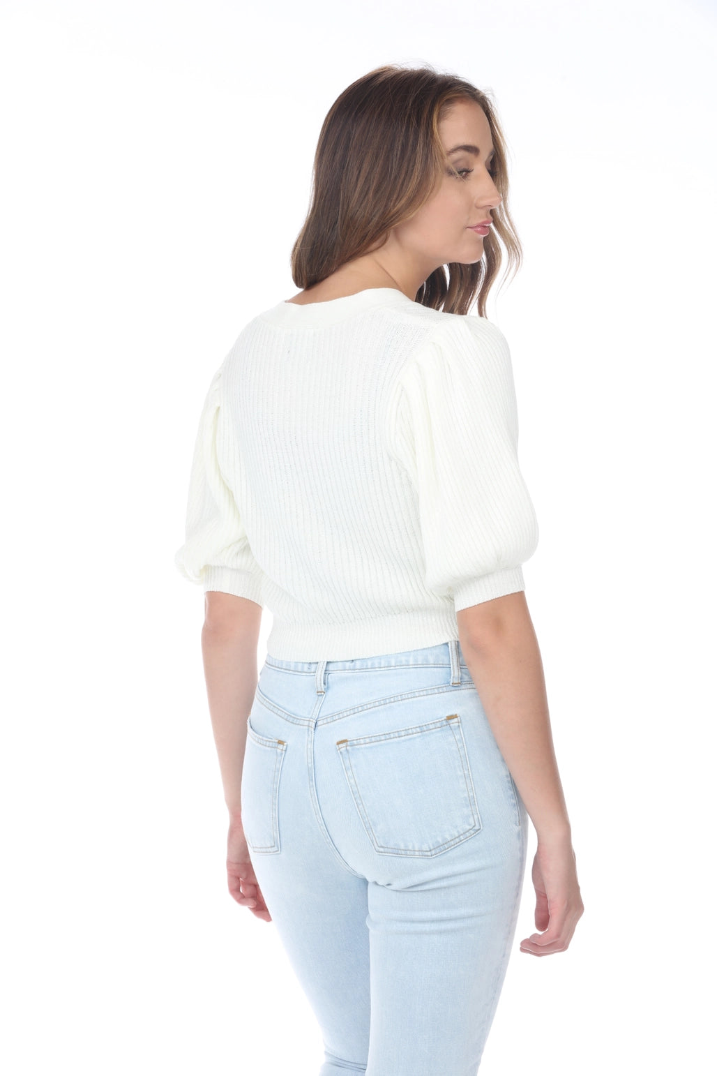 CREAM PUFF SLV CARDI