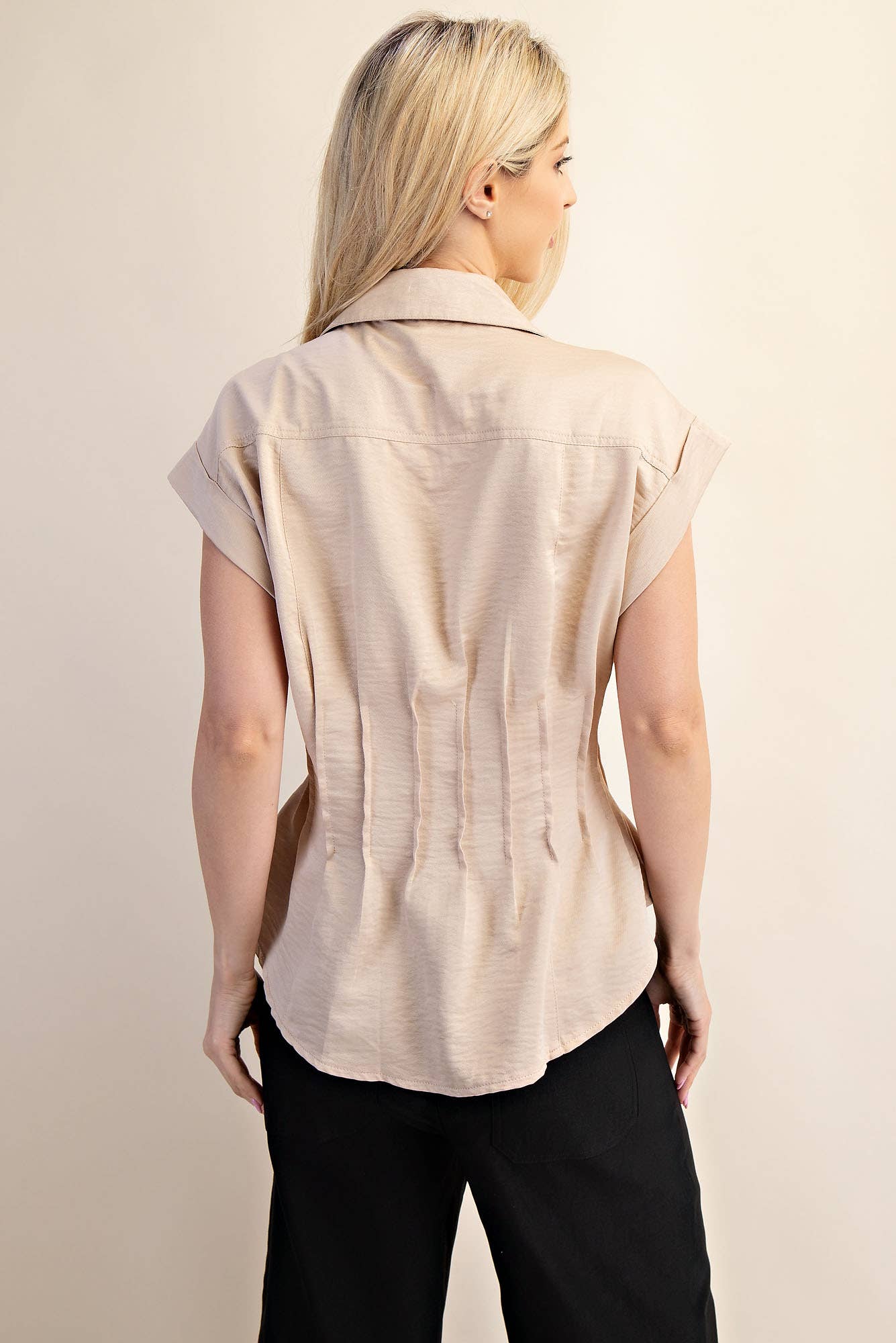 TAUPE CORSET BLOUSE