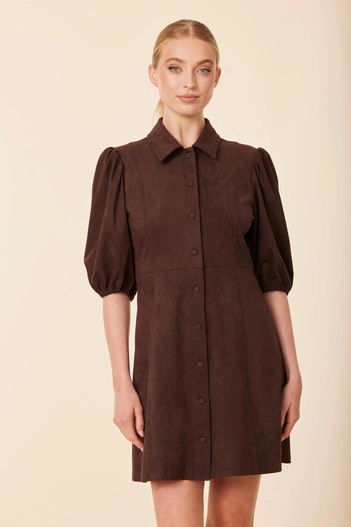 COFFEE SNAP DRESS