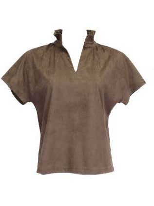 OLIVE RUFL CLR TOP