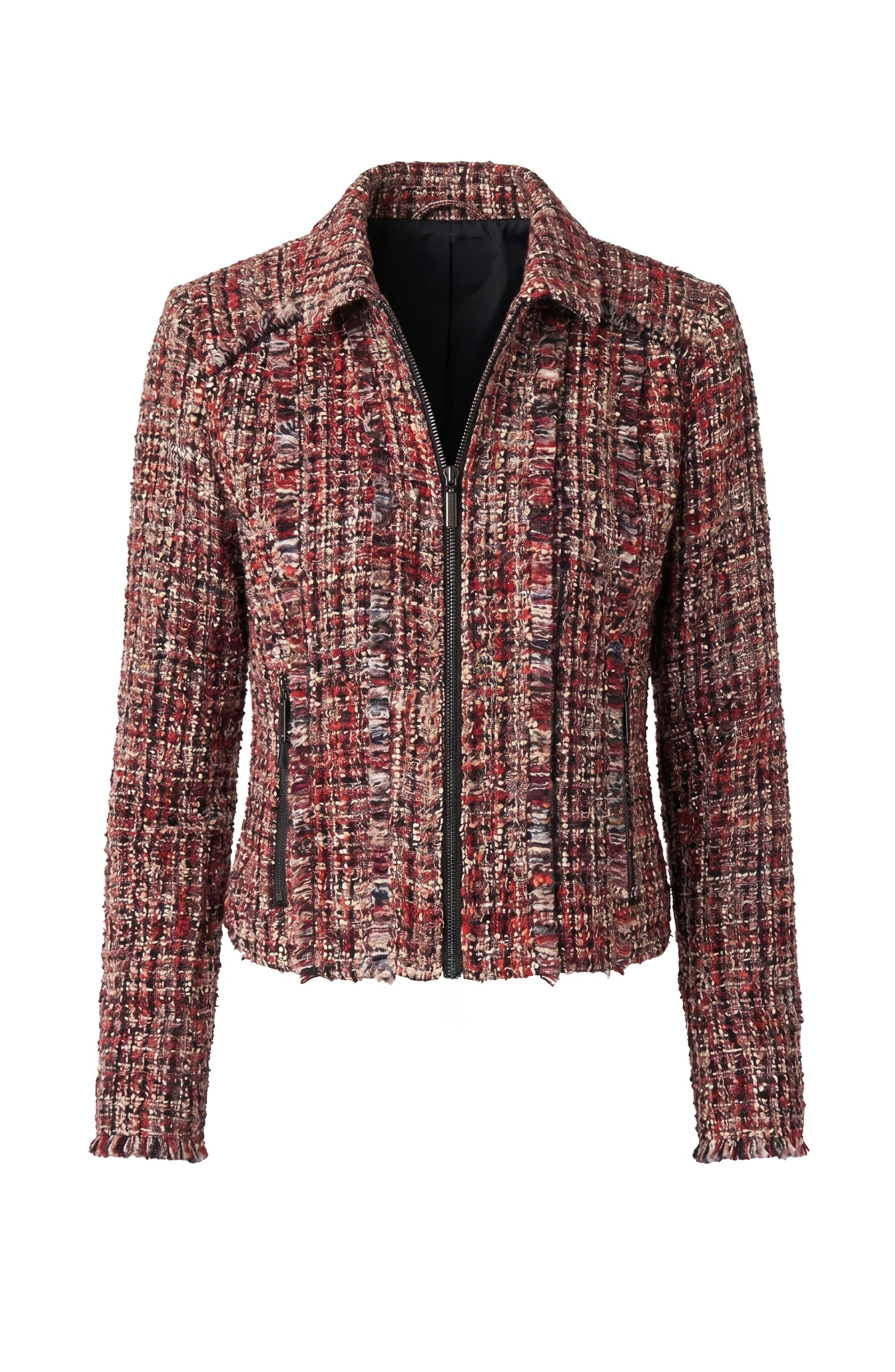 RED MLTI ZIP JKT