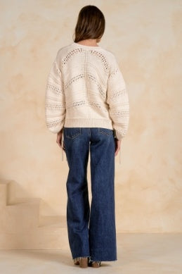 SWT CREAM TIE SLV