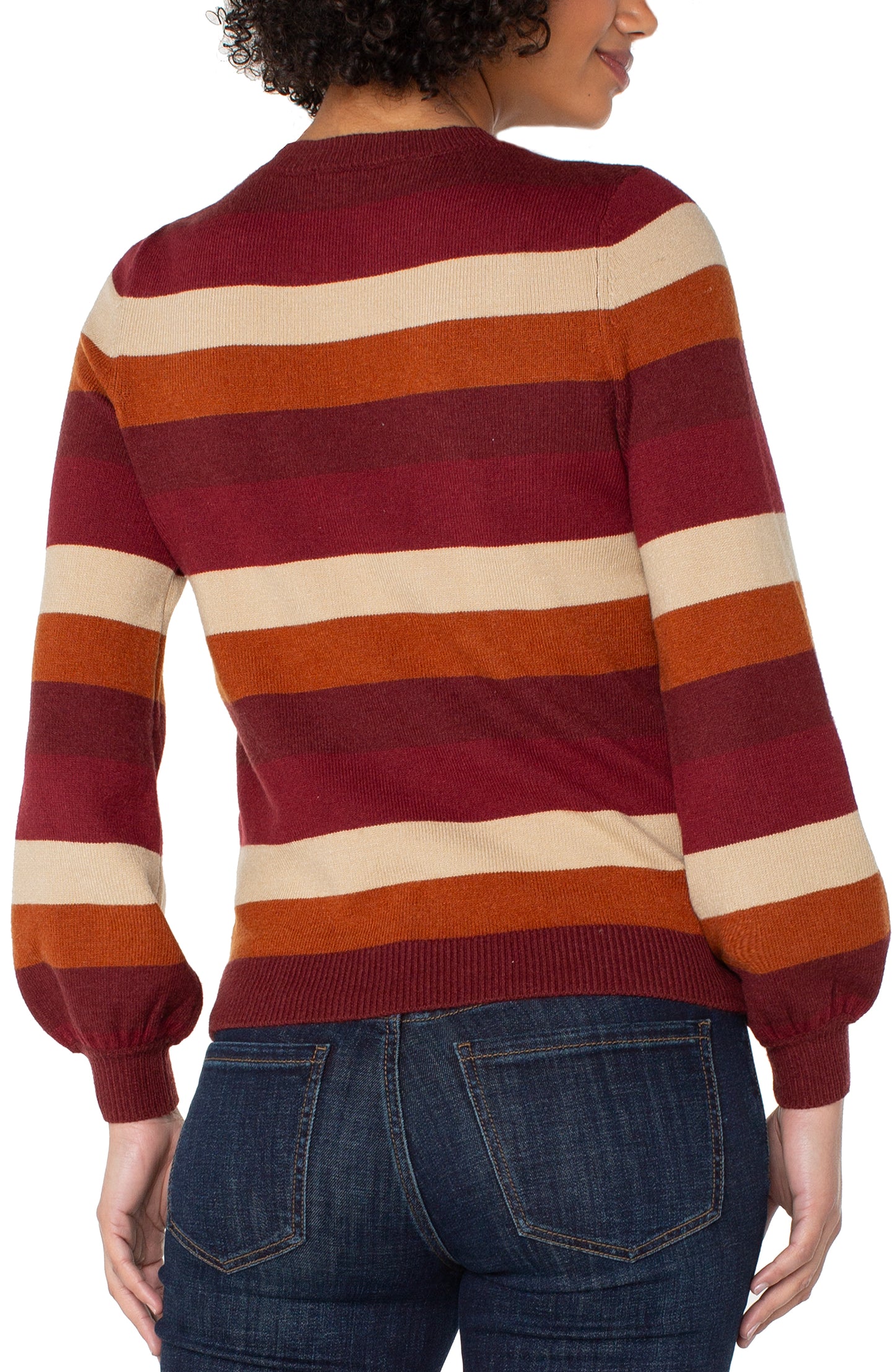 BURGUNDY STRIPE SWTR