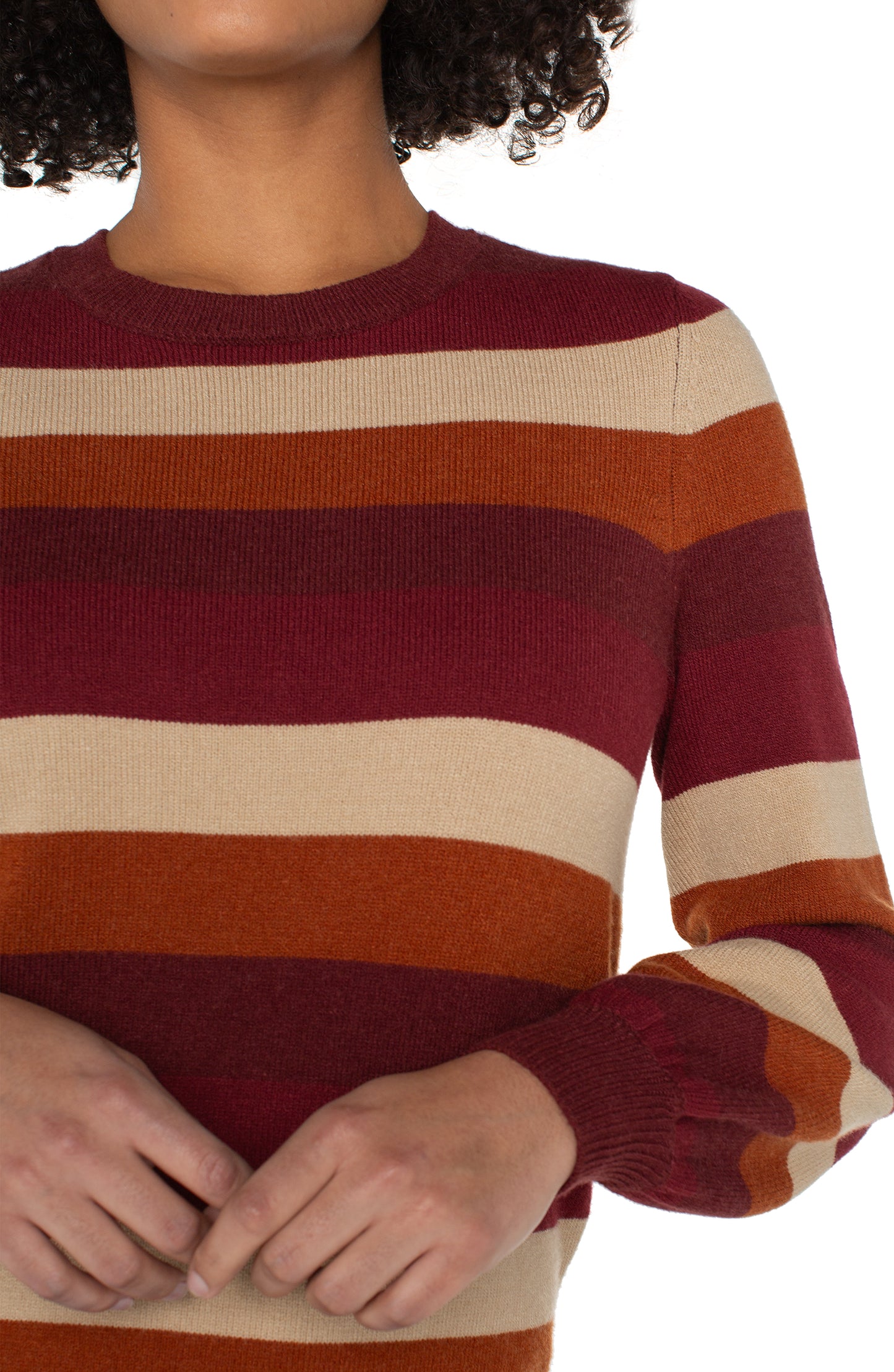 BURGUNDY STRIPE SWTR