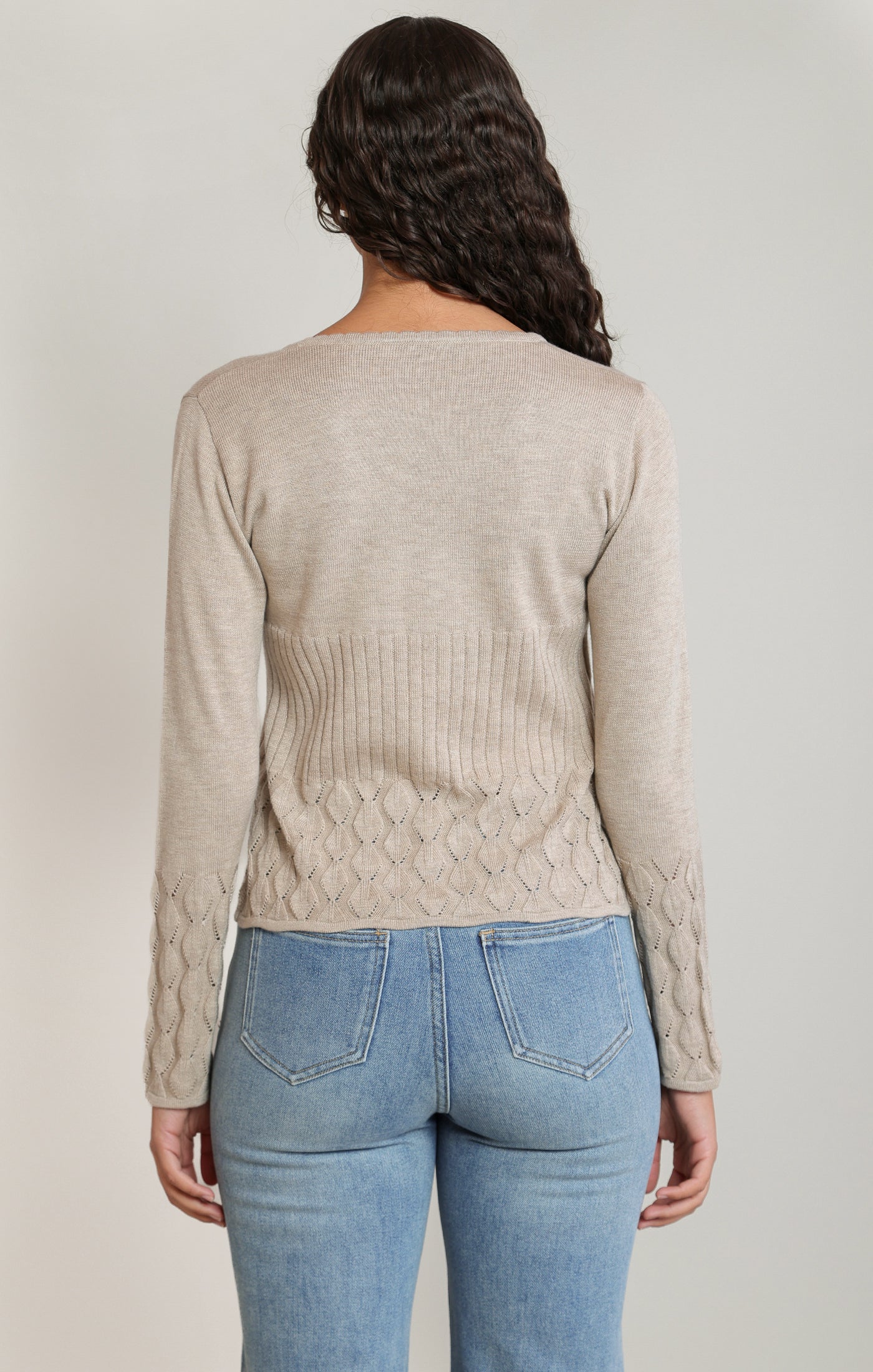 OAT FRNT TIE CARDI