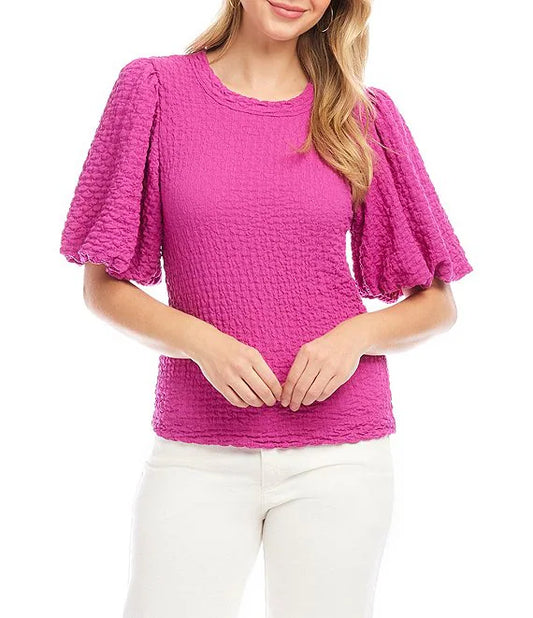 ORCHID PUFF SLV TOP