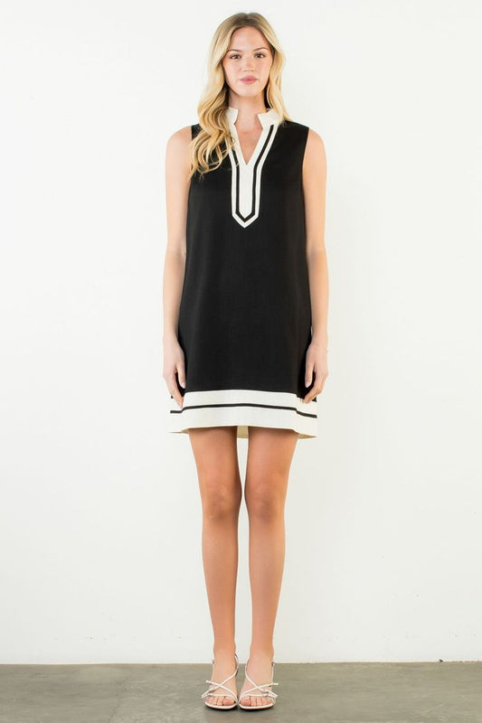 BLW/WHT SL DRESS