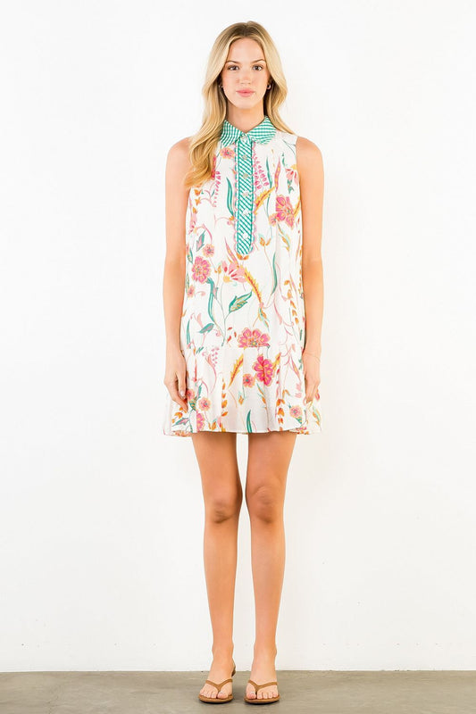 FLORL GNGM DRESS