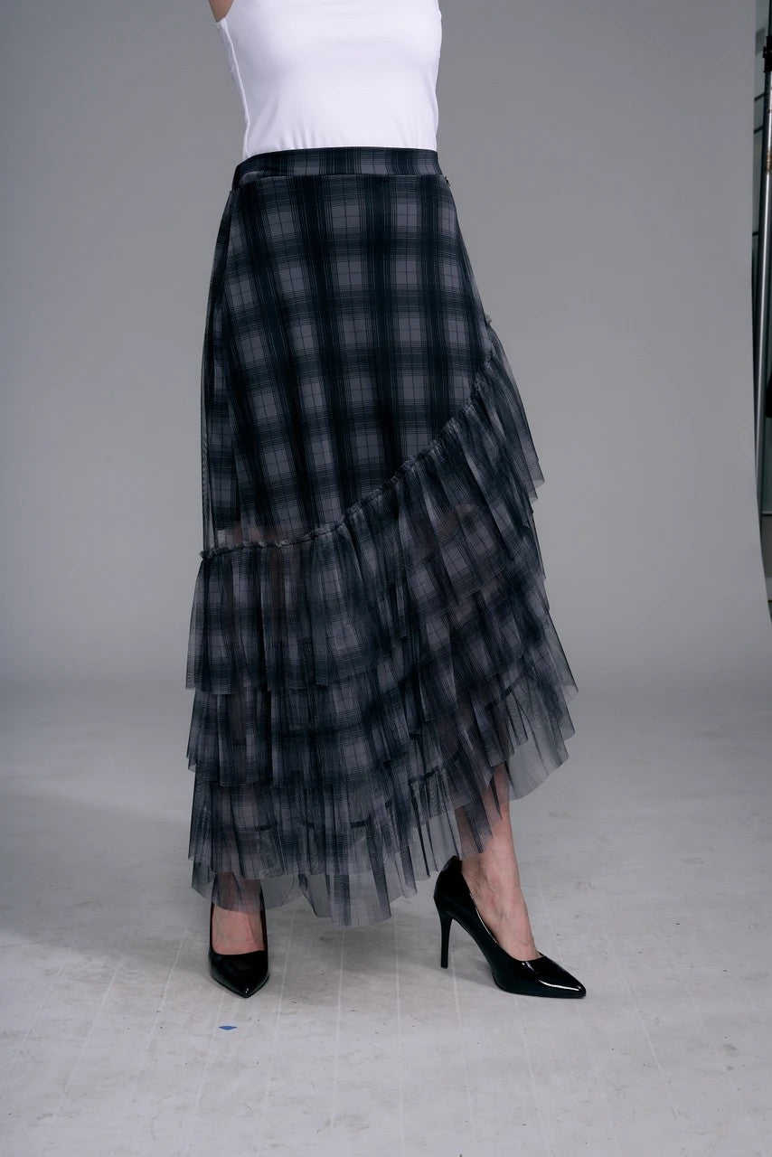 PLAID TULLE SKIRT