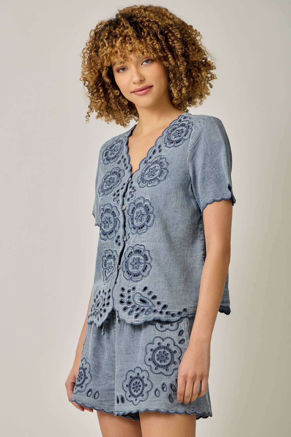 ICE BLU EMB BLOUSE