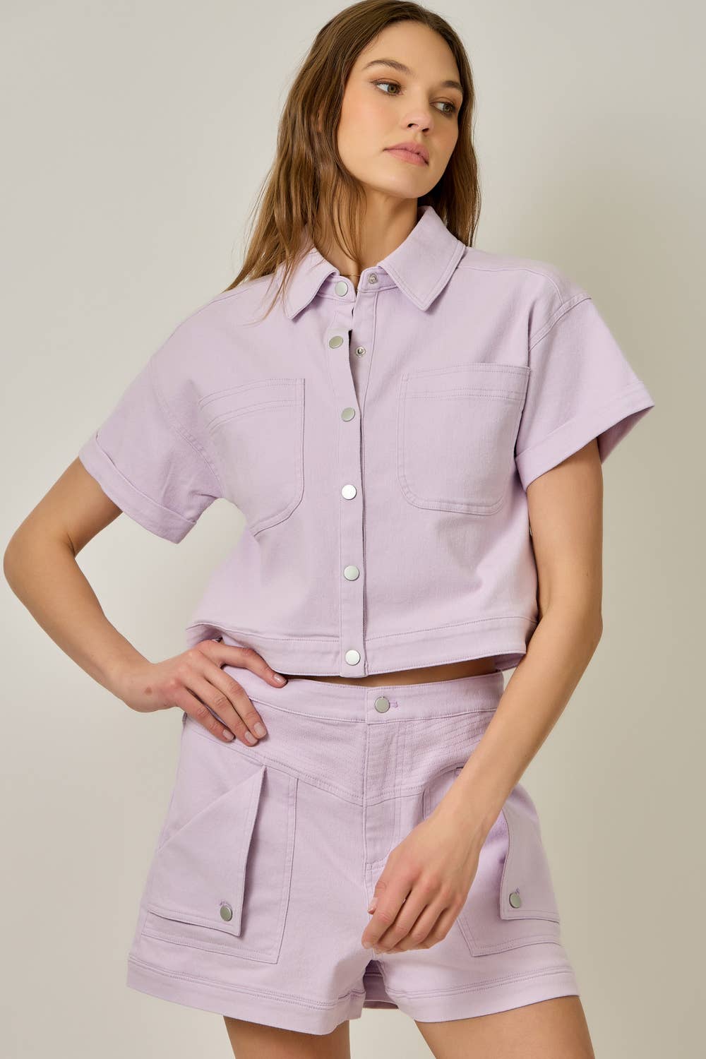 ECRU SS SNAP JKT