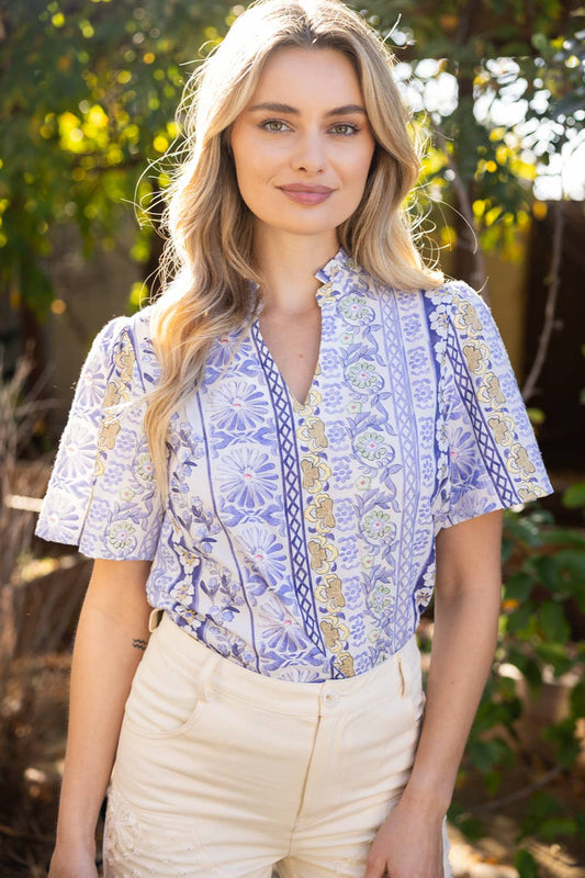 PURPLE FLORAL SS