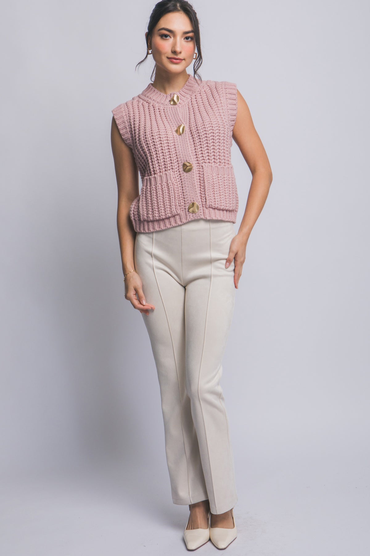 PINK CROCHET VEST