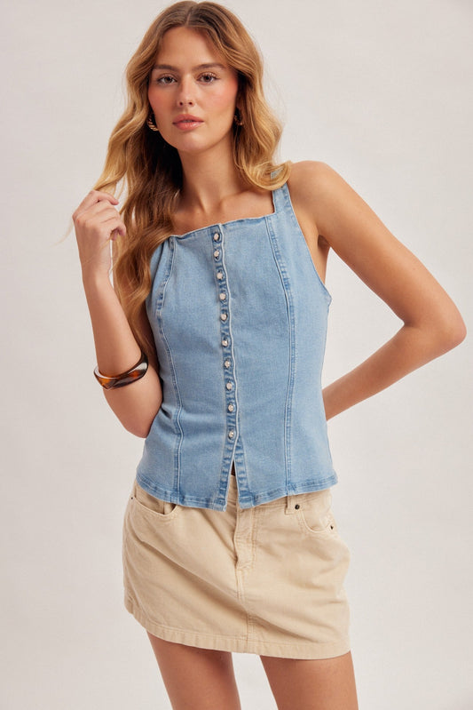 DENIM APRON VEST
