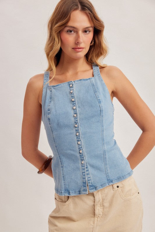 DENIM APRON VEST