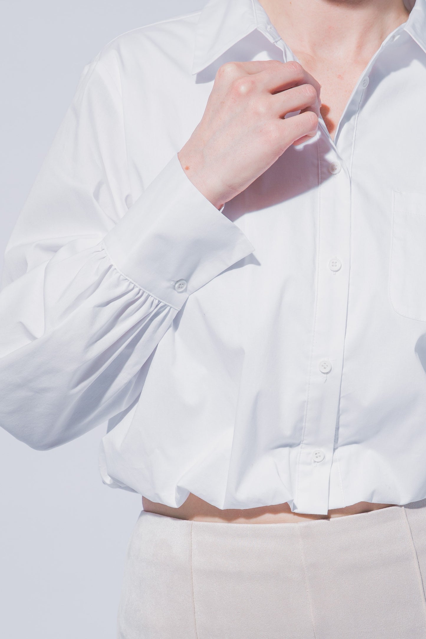 WHITE PEPLUM BLS