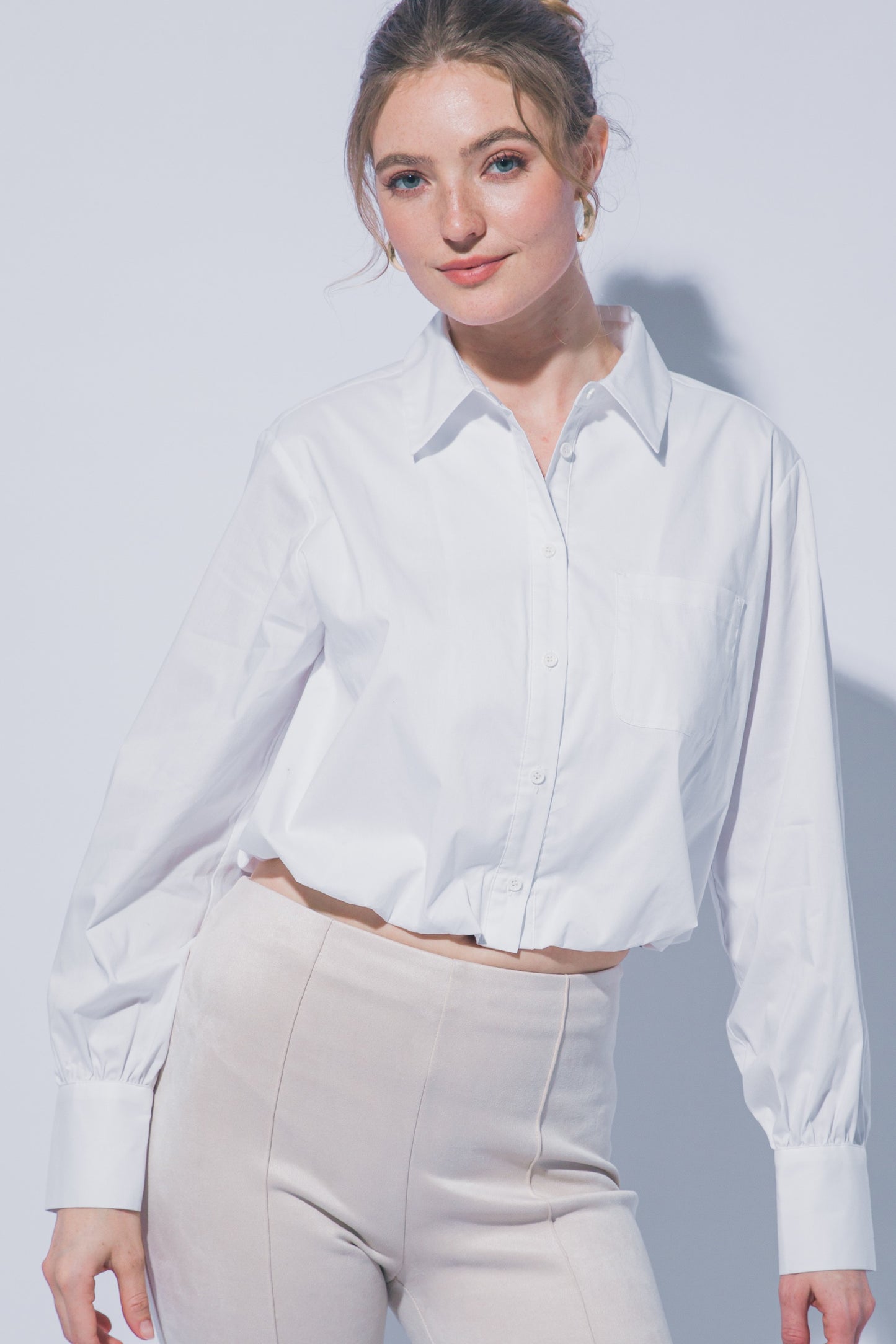 WHITE PEPLUM BLS